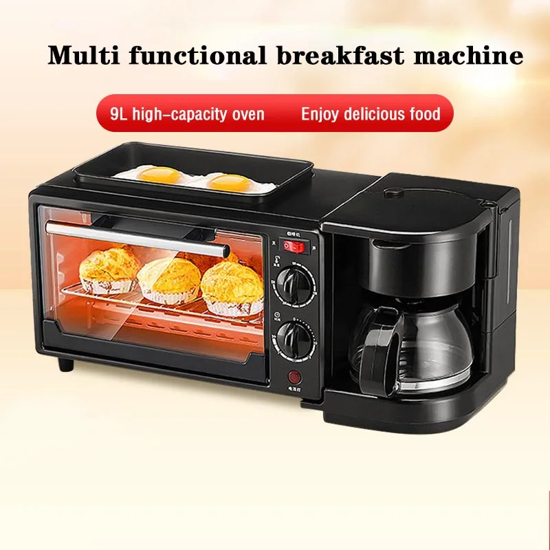 Household three in one breakfast machine multifunctional electric oven coffee pot