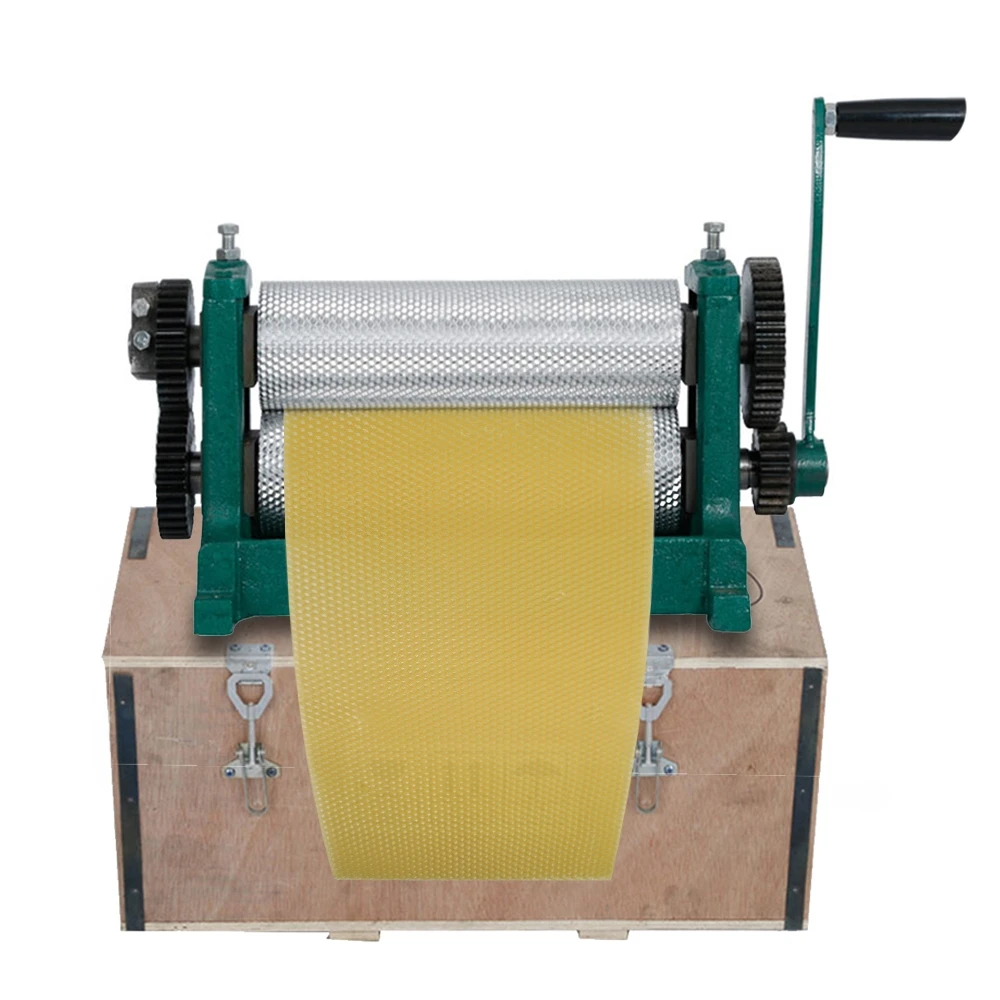 Manual Beeswax Foundation Roller Beeswax Embossing Machine Beekeeping Tools