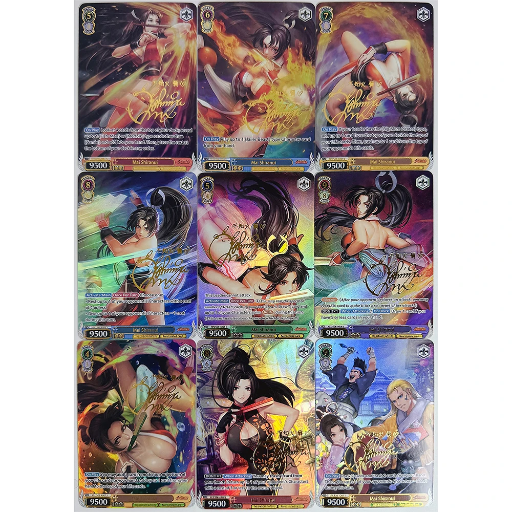 9 Pz/set Anime Dea Storia FAI DA TE ACG Mai Shiranui Carta Sexy Ragazzo Giochi Giocattoli Regali Di Compleanno Giochi Da Tavolo Carte Da Collezione