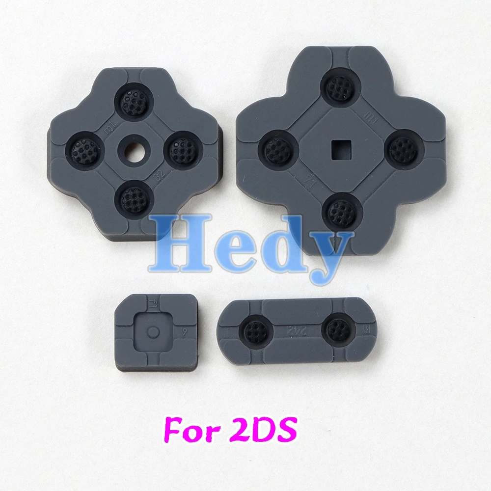 1set Soft Keypad Glue Rubber Conductive Button Pad For 2DS Controller Silicon Buttons Left Right Adhesives Repair Part