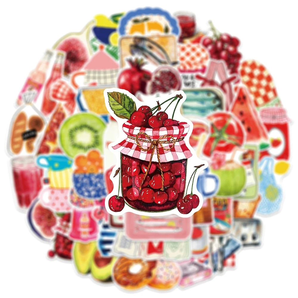 

10/30/50pcs Retro Mediterranean Aesthetic Stickers Cartoon Watercolor Graffiti Decals DIY Luggage Notebook Phone Sticker Packing