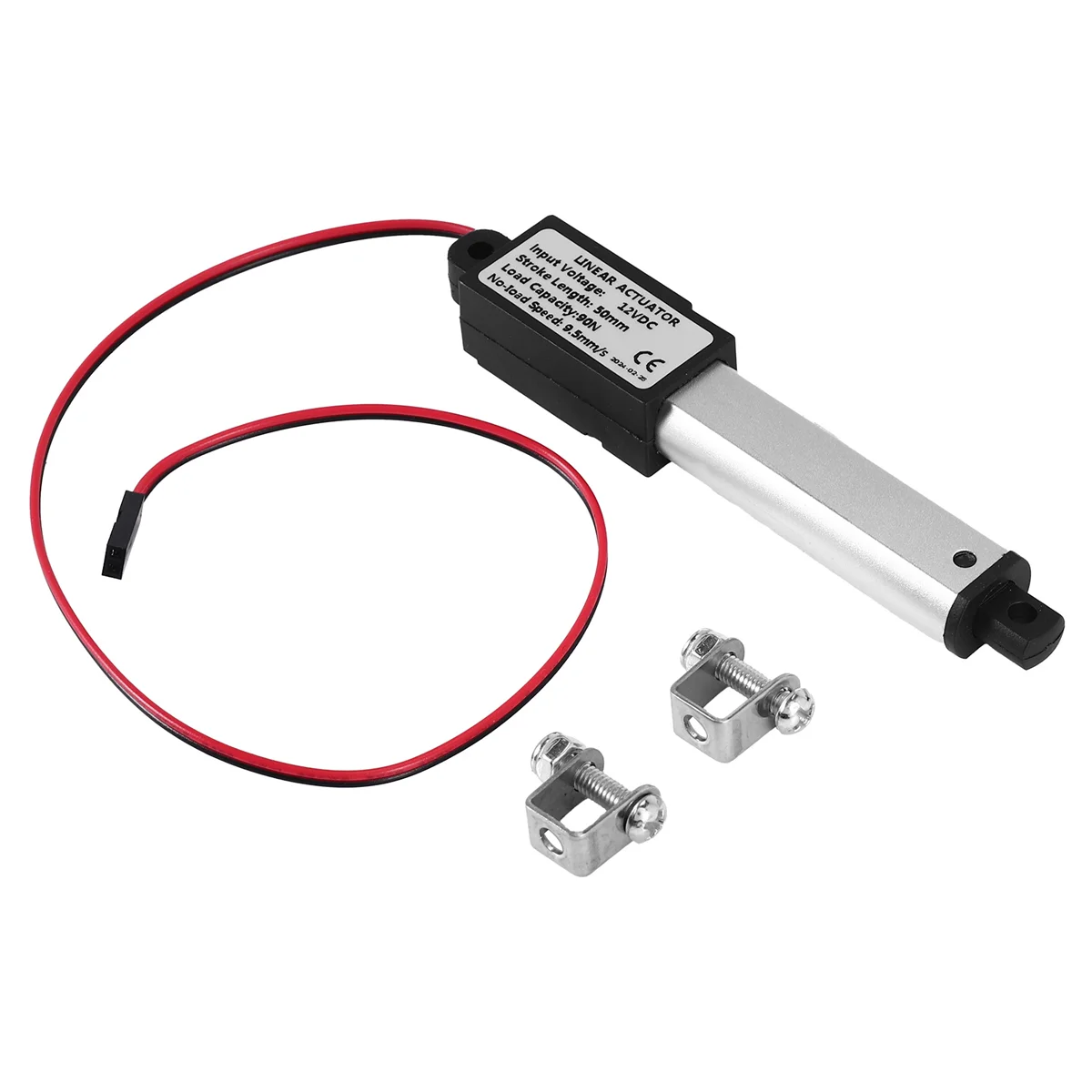 Attuatore micro-lineare, corsa da 2 pollici, 90N/20,3Lb, velocità 9,5 mm/S Attuatore lineare motore attuatore elettrico impermeabile 12V