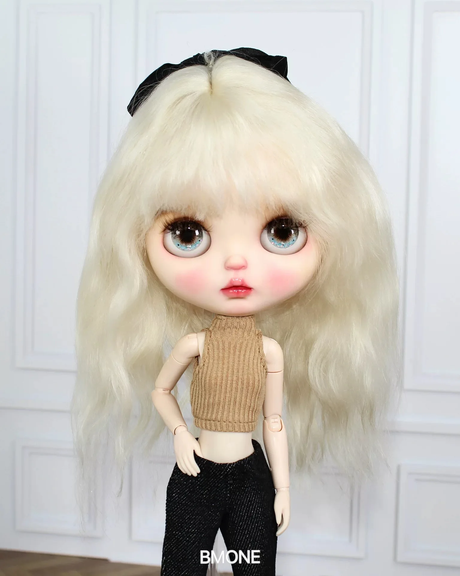 30cm bjd fr supermodelo boneca roupas moda simples gola alta malha sem mangas topo para 1/6 boneca xinyi spice girl vestir-se