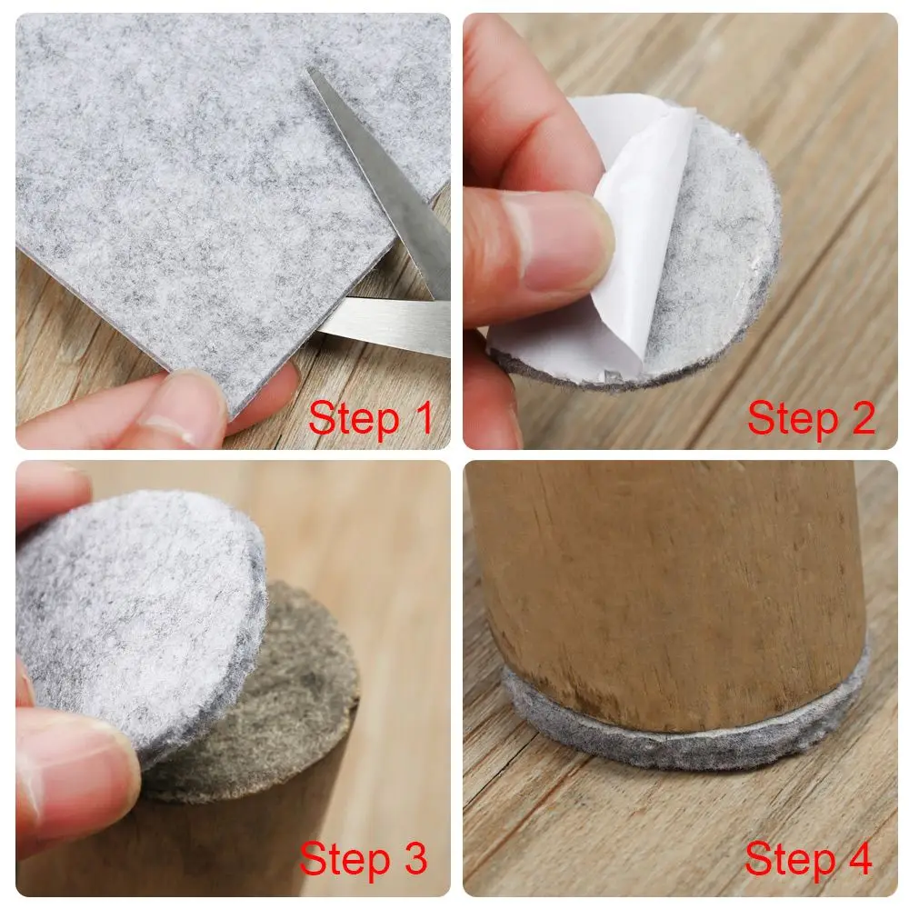 3/5mm Self Adhesive Furniture Leg Felt Pads Anti Slip Chair Table Mats Anti Scratch Floor Protection 21*30cm DIY Cutting