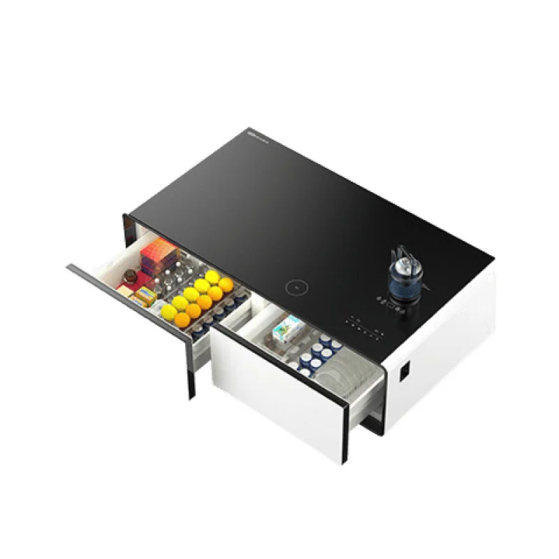 Smart coffee table and refrigerator integrated with refrigerator wireless charging and fresh-keeping coffee table