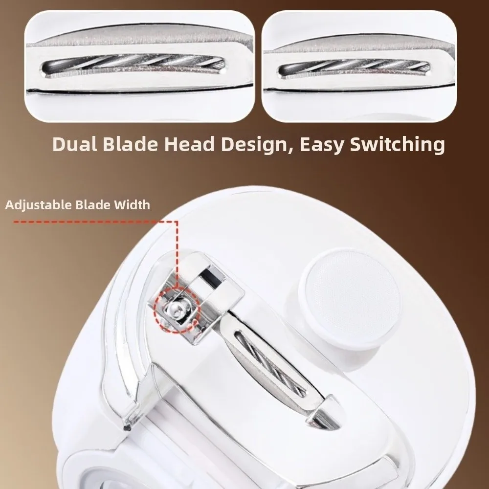 6-In-1 Electric Automatic Nail Clipper USB Rechargeable 3 Speeds Magnifying Glass Trimmer Portable with LED Auxiliary