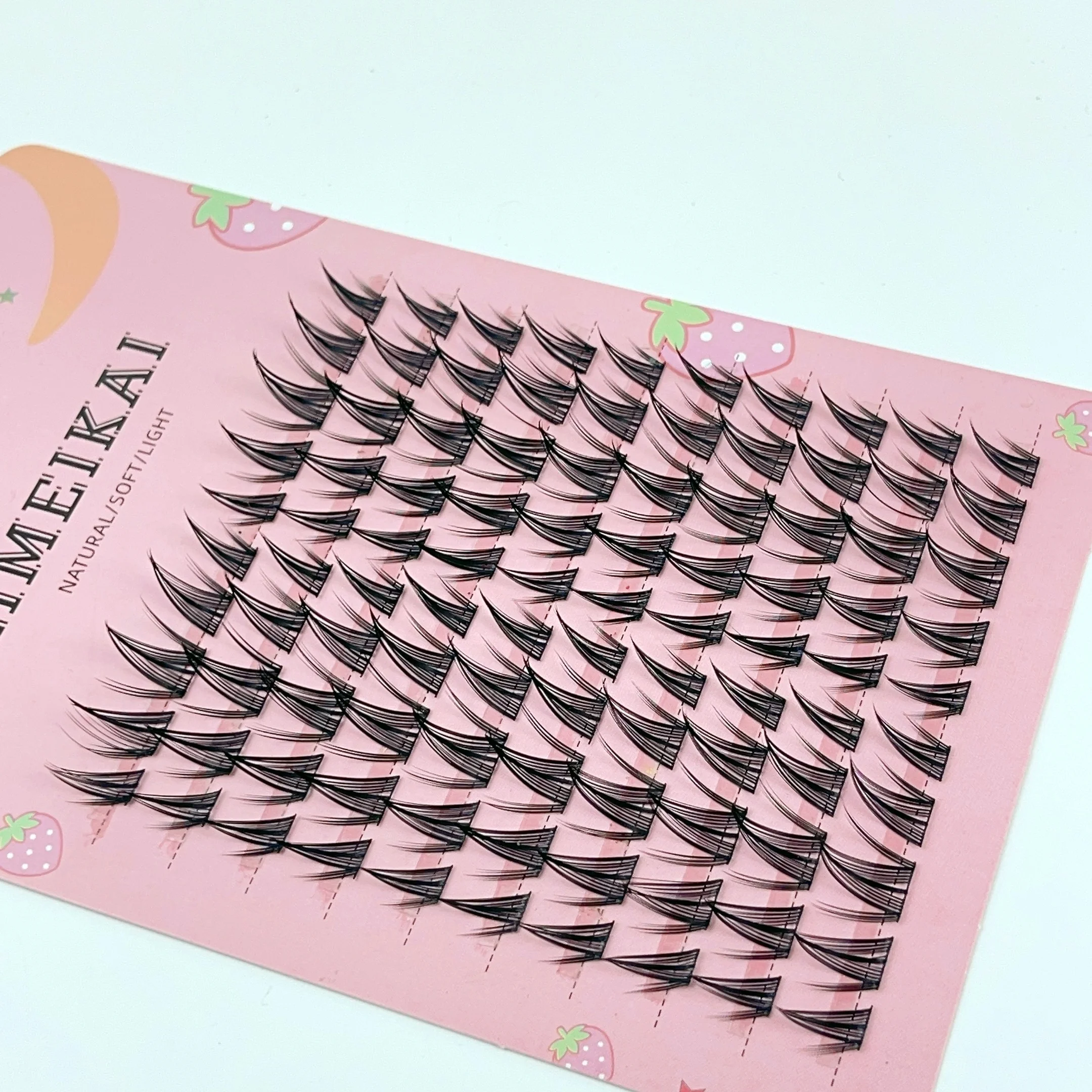 Conjunto de cílios postiços de girassol, 100 clusters, listras finas de estilo natural, acessório de maquiagem reutilizável para profissionais iniciantes