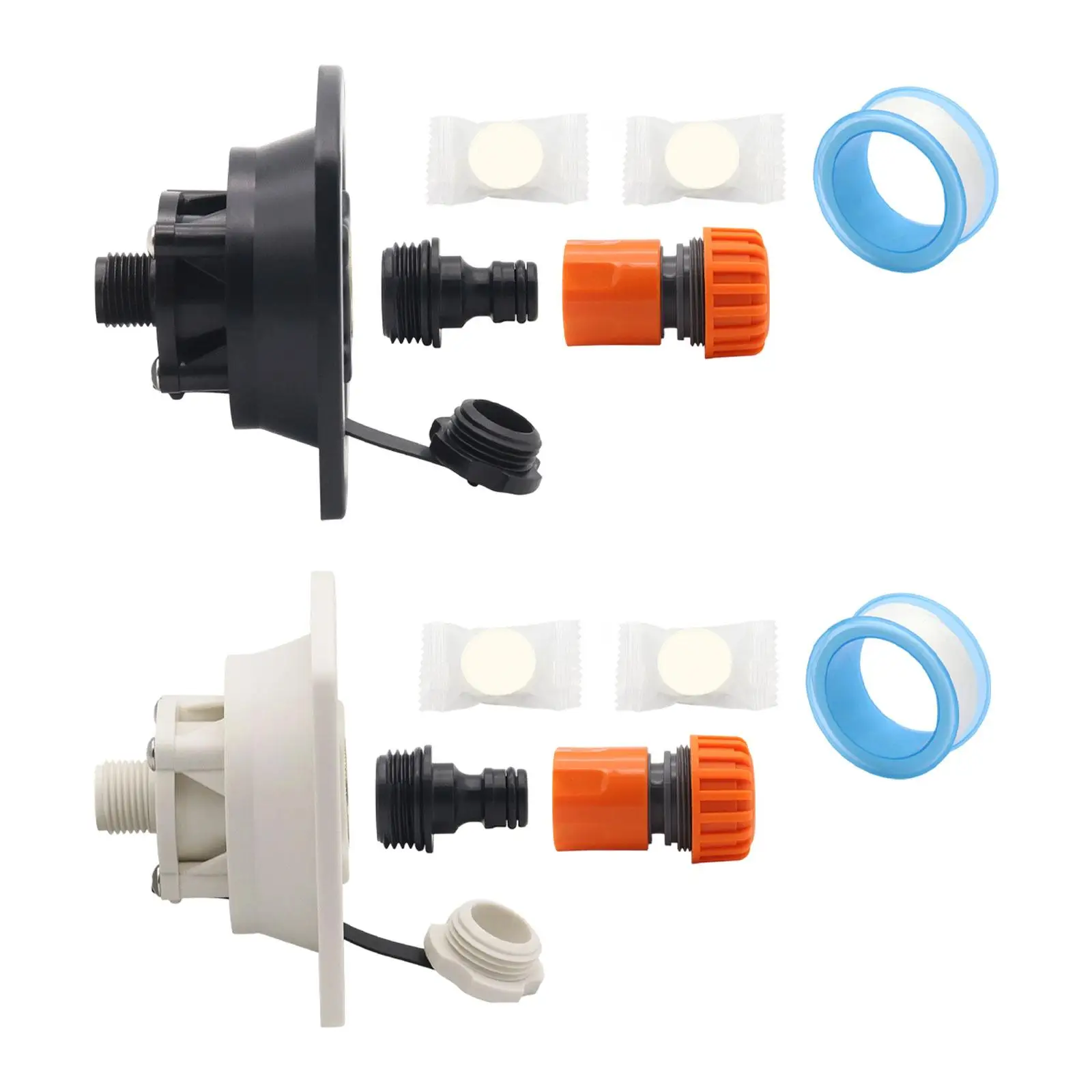 

Universal RV Water Inlet Connector Parts with Brass Thread Quick Hookup for Van Trailer Water Replenishment