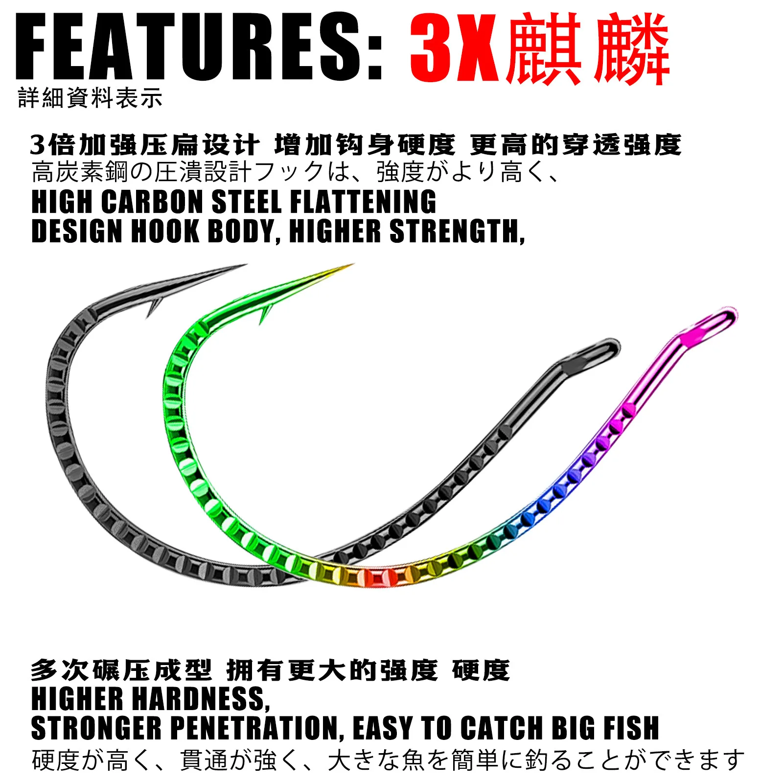 20PCS 3X Fish Hook Inverted Fishing Hook Wacky8003 Reinforced Road Ya Hook Loach Noodle Worm Black Pit Bass