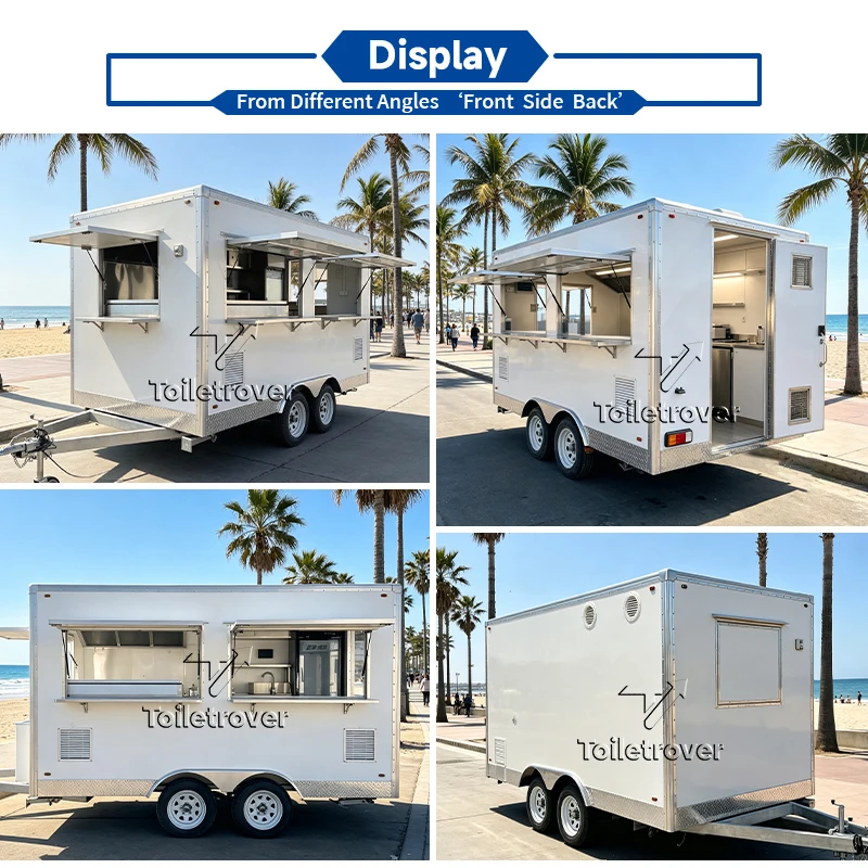 Cheap Food Truck Supplies Fruits Salad Smoothie Food Trailer Ice Cream Fully Loaded Food Trucks for Sale USA