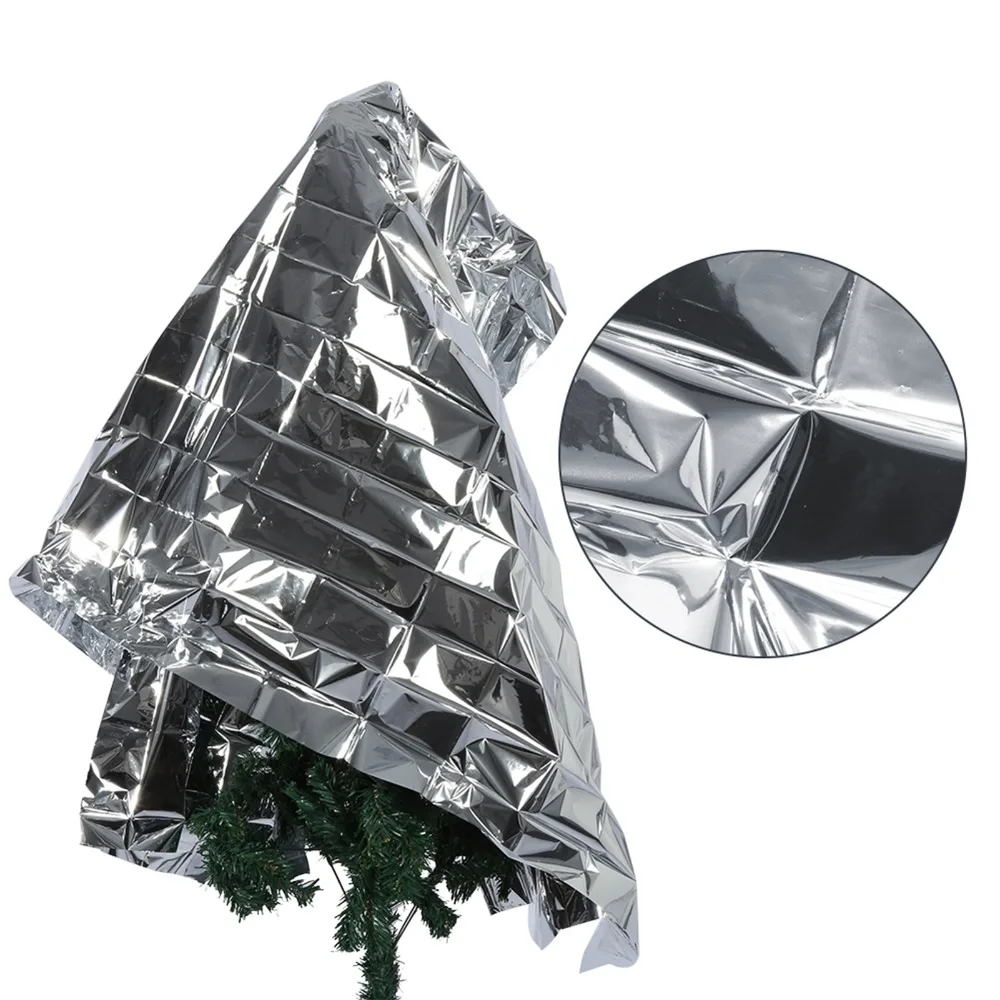 6PCS 210 X 130 Cm Plant Reflective Film High Reflectivity Keep Warm Mylar Blankets Foldable Silver Covering Foil Sheets Camping