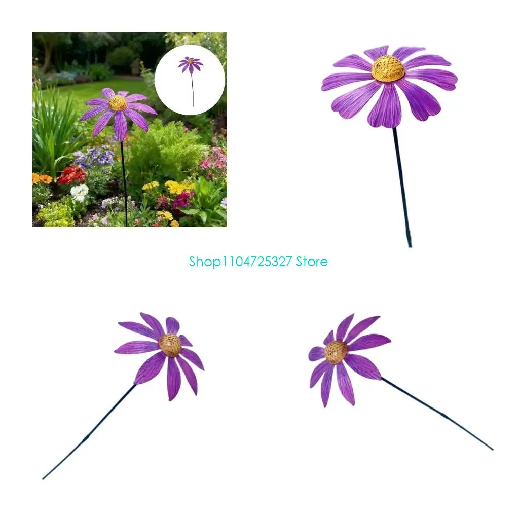 

D8KF Stable Metal Blossom Garden Artwork Environmentally Friendly Effortlessly Mount