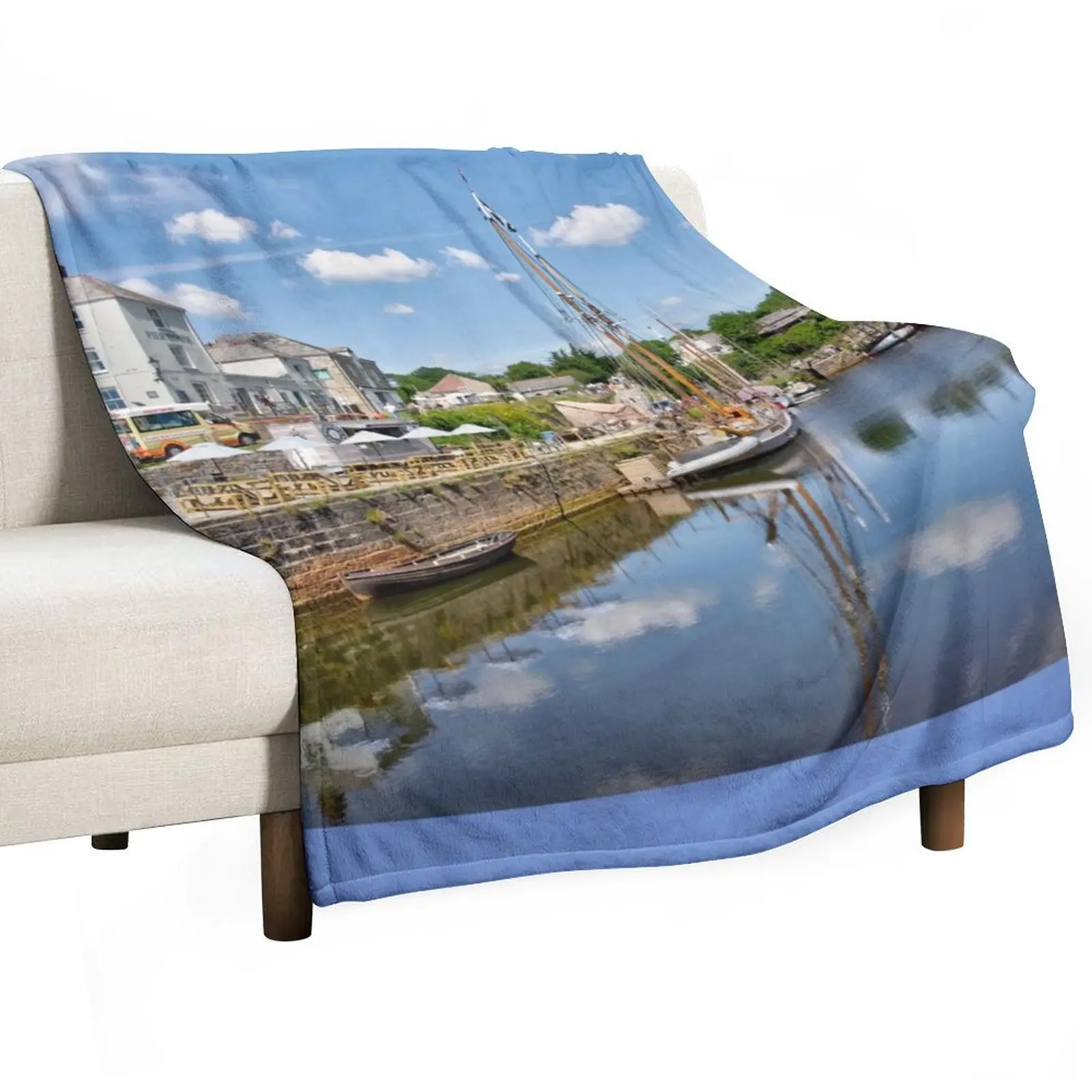 Charlestown Harbour Throw Blanket Fashion Sofas Winter beds Bed covers Decorative Sofa Bed linens Plush Blankets