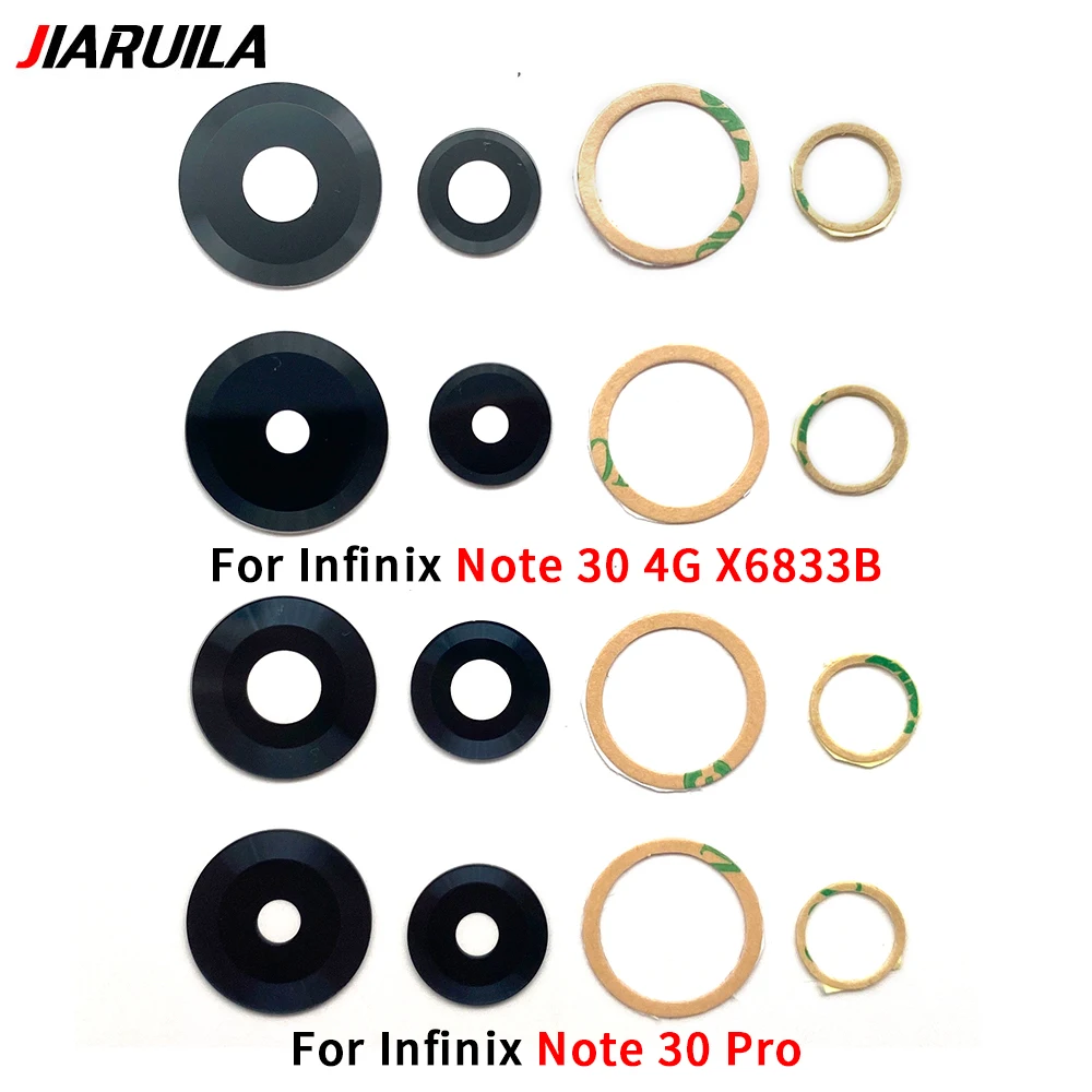 Rear Camera lens For Infinix Note 30 4G 5G 40 Pro 5G X6833B X6832 X6851 Back camera glass with  Sticker replacement parts