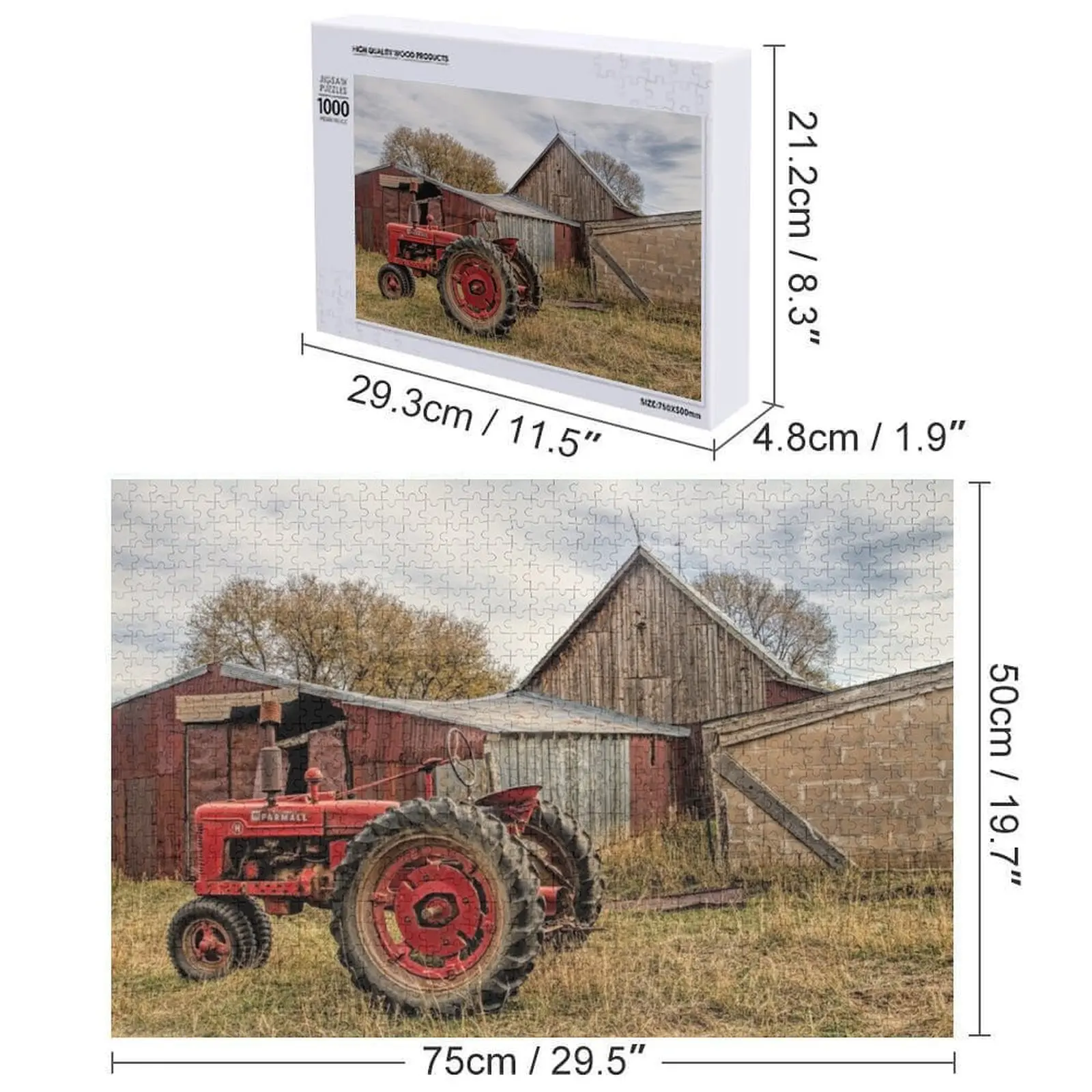 Down on the Farm Puzzle Nom en bois Puzzle en bois pour adultes Puzzle