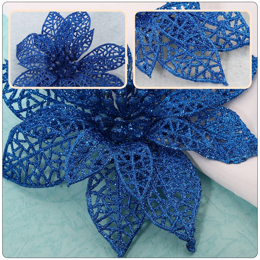 

15pcs Christmas Flower Decor Artificial Blossom For Home Wedding Party Xmas Tree Festival Decoration Festival Decoration