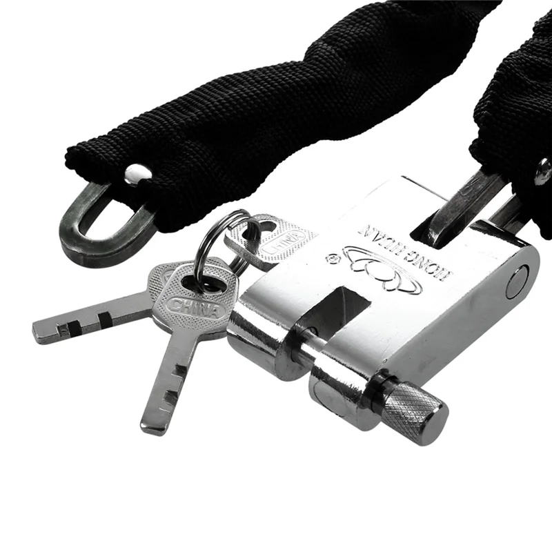 AASS-Bike Lock Metal Anti-Theft MTB Road Bike Heavy Duty Safety Lock Motorcycle Padlock Bicycle Chain Lock With Key