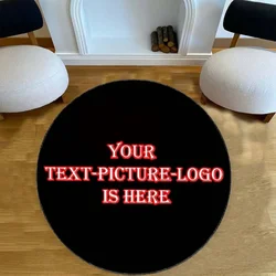 Custom Round carpet Anti-Slip Round Area Rug Large for Home Living Room Bedroom Decor Chair Drum Rug Chair Doormat