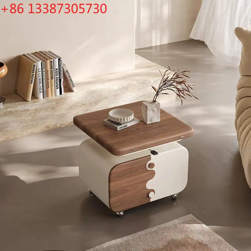 

Минималистичный итальянский журнальный столик-тележка для гостиной, для дивана, для небольшой квартиры.