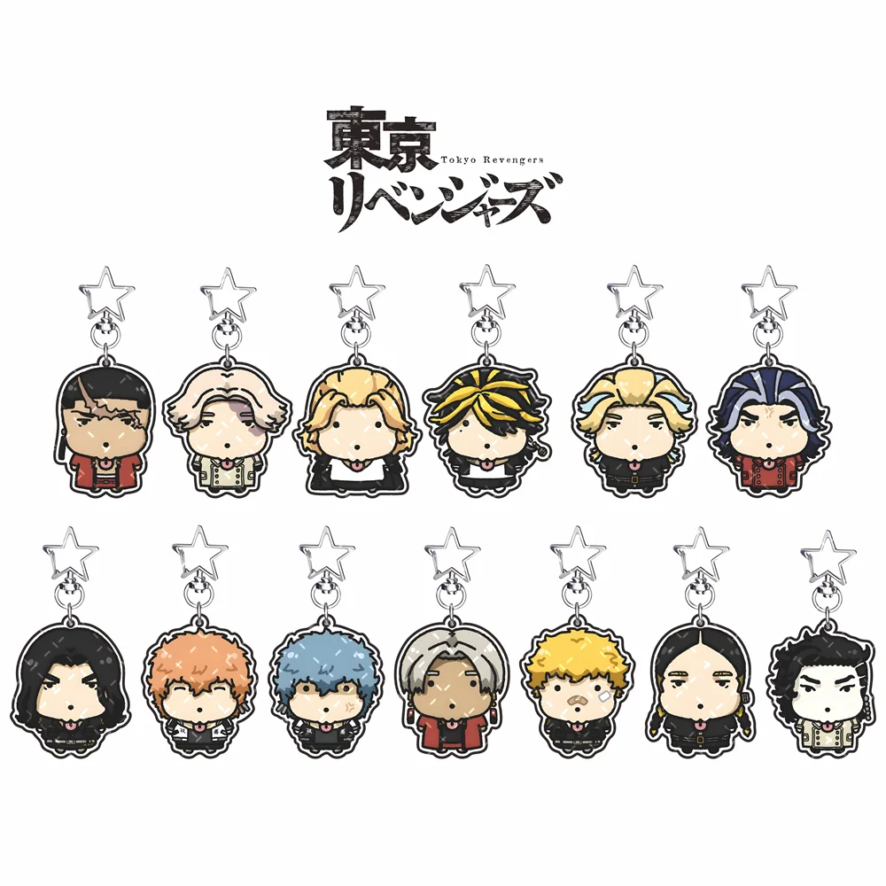 Tokyo Revengers 6cm Acrylic Keychain Cute Chibi Character Pendant Anime Collection Key Ring Gift For Fans