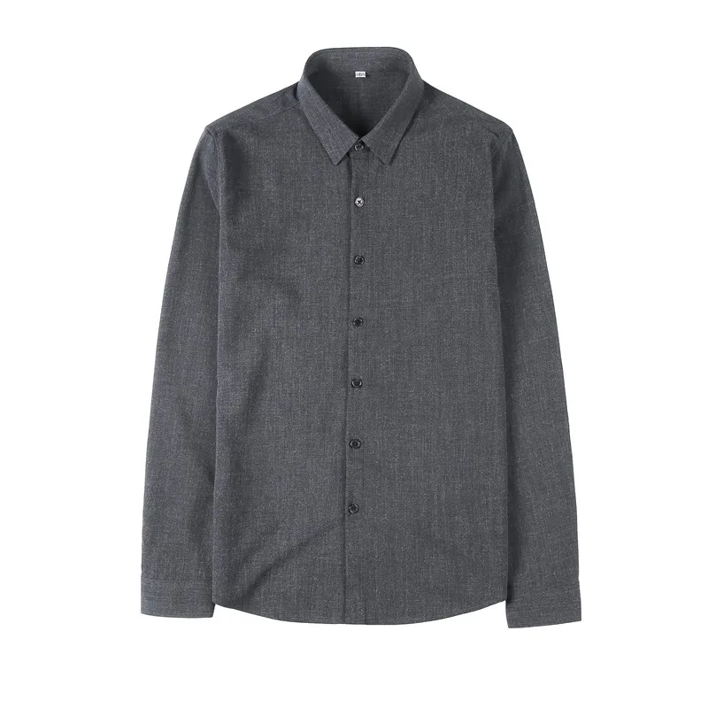 Männer Herbst Winter Langarm Verdickt Plüsch Hemd Hohe Qualität Männer Formale Business Slim Fit Langarm Solide Warme Shirts