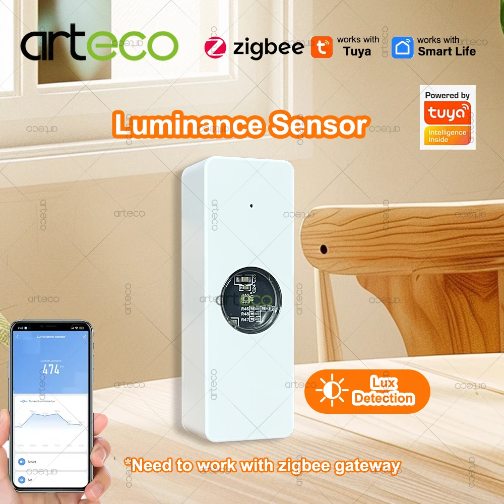 

Датчик освещенности Zigbee, детектор яркости освещения, домашний умный датчик освещенности автоматизации, работает с устройством Tuya Smart Life