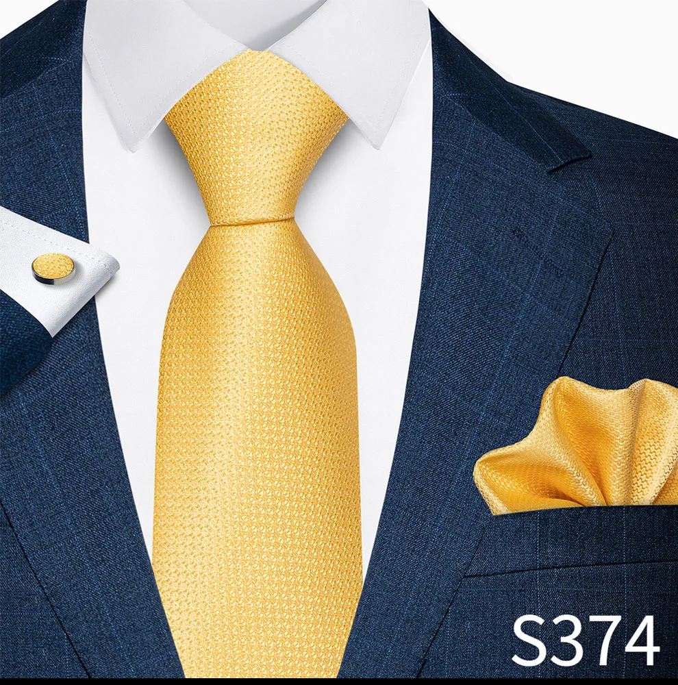 Luxusmarke, 8 cm, Krawatten-Einschubtaschentücher und Manschettenknöpfe-Set für Herren, goldenes Paisley-Muster, Geburtstagsgeschenk, Krawatten- und Anzugaccessoires, passend für Partys. – Detail 31