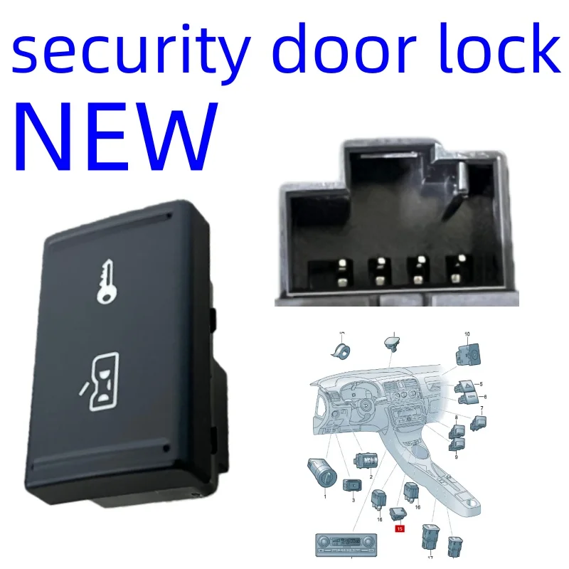 NEW Safety switch, for central door lock Applicable to Skoda Fabia Roomster 5J0962125 5J0962125A safety switch 2007-2015