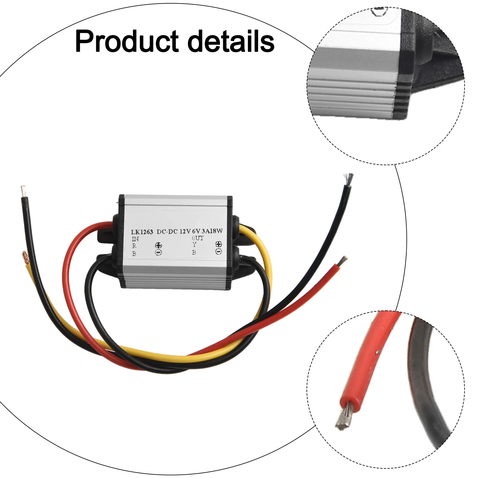 Car Power Supply Converter Automotive Power Module 5cm X 2.5cm X 2.5cm Stable Output High Efficiency Low Ripple
