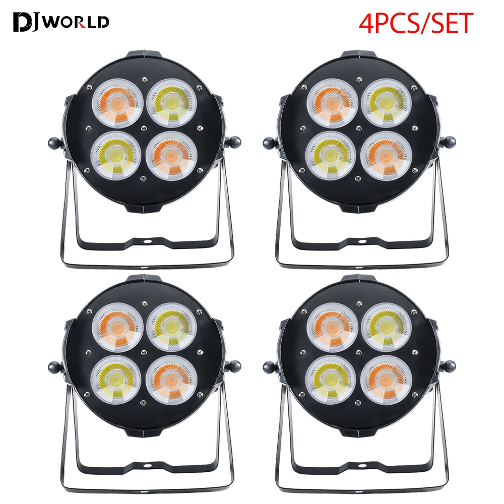 2/4PCS 4eyes LEDs Par COB Light Cool White Warm White Lighting Bar Stage DJ Show Lighting for Wedding Birthday Party Disco Light