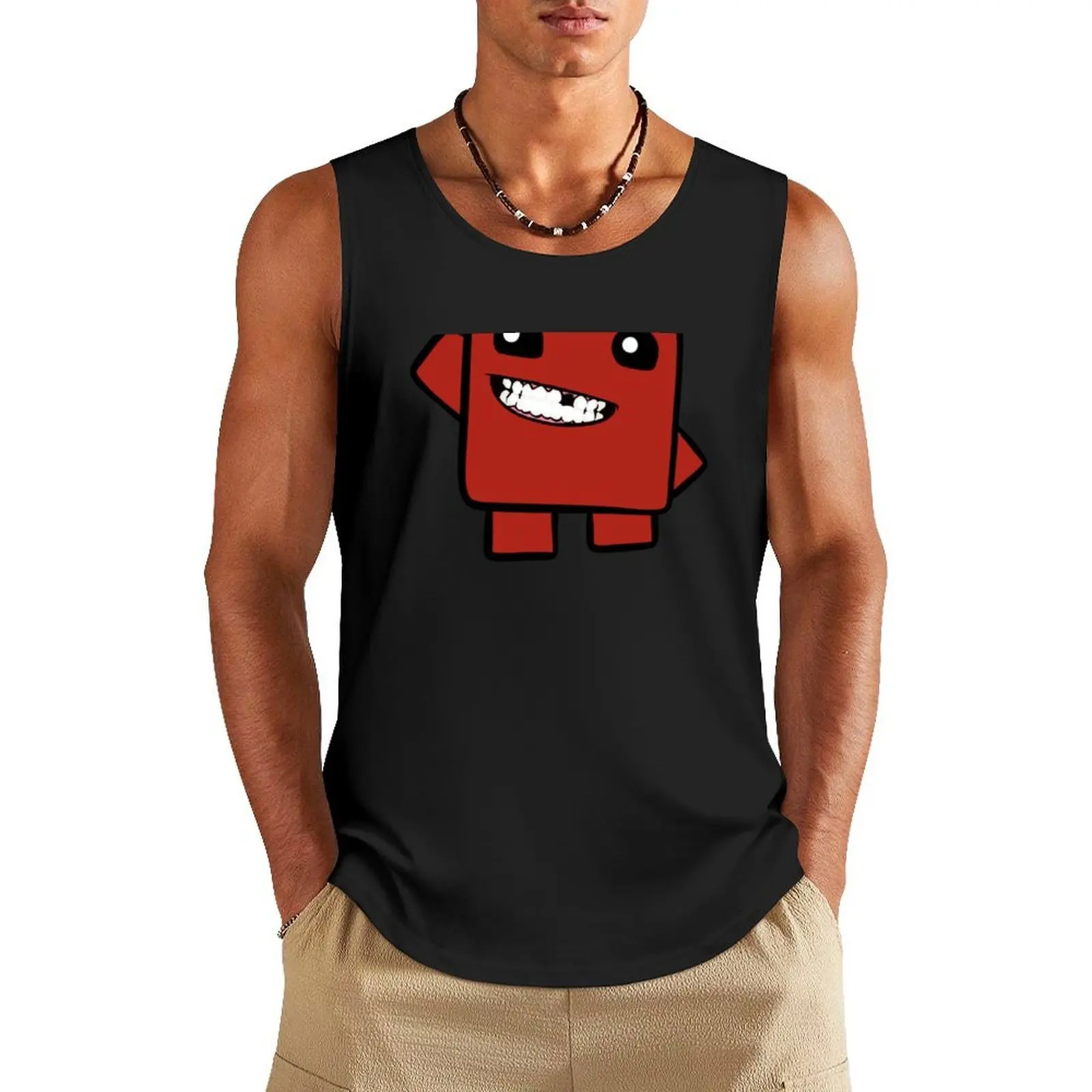 

super meat boy Tank Top t-shirts for men gym men Men gym sportswear