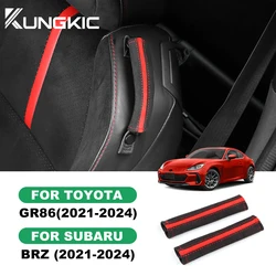Top Suede For Subaru BRZ Toyota GR86 2012-2019 2020 2021 2022 2023 2024 2025 Car Seat Back Belt Car Interior LHD RHD Accessories