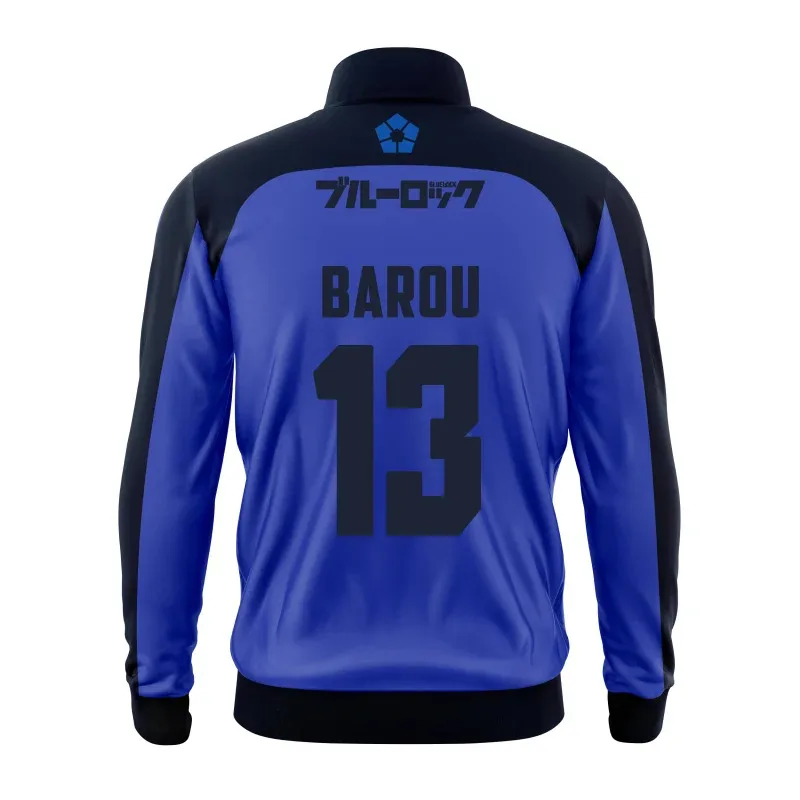 Chaqueta ISAGI de Anime con cerradura azul, disfraces de Cosplay, camiseta de fútbol BAROU, uniforme escolar para estudiantes, camisetas de fútbol Isagi Yoichi