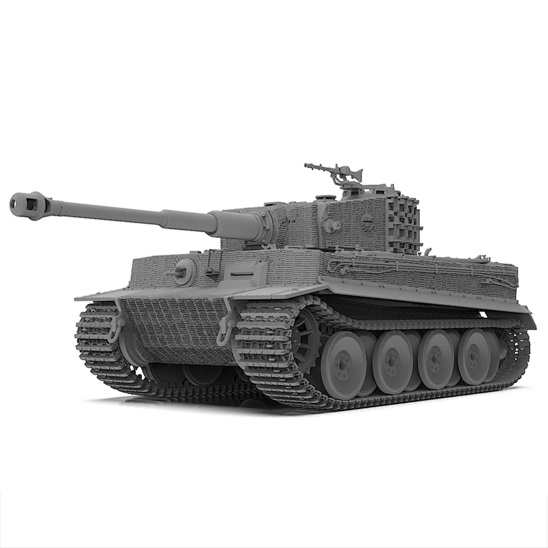 1/72 1002 Kit di stampa 3D modello di carro armato strutturato antimagnetico completamente integrato di gamma media tigre tedesca