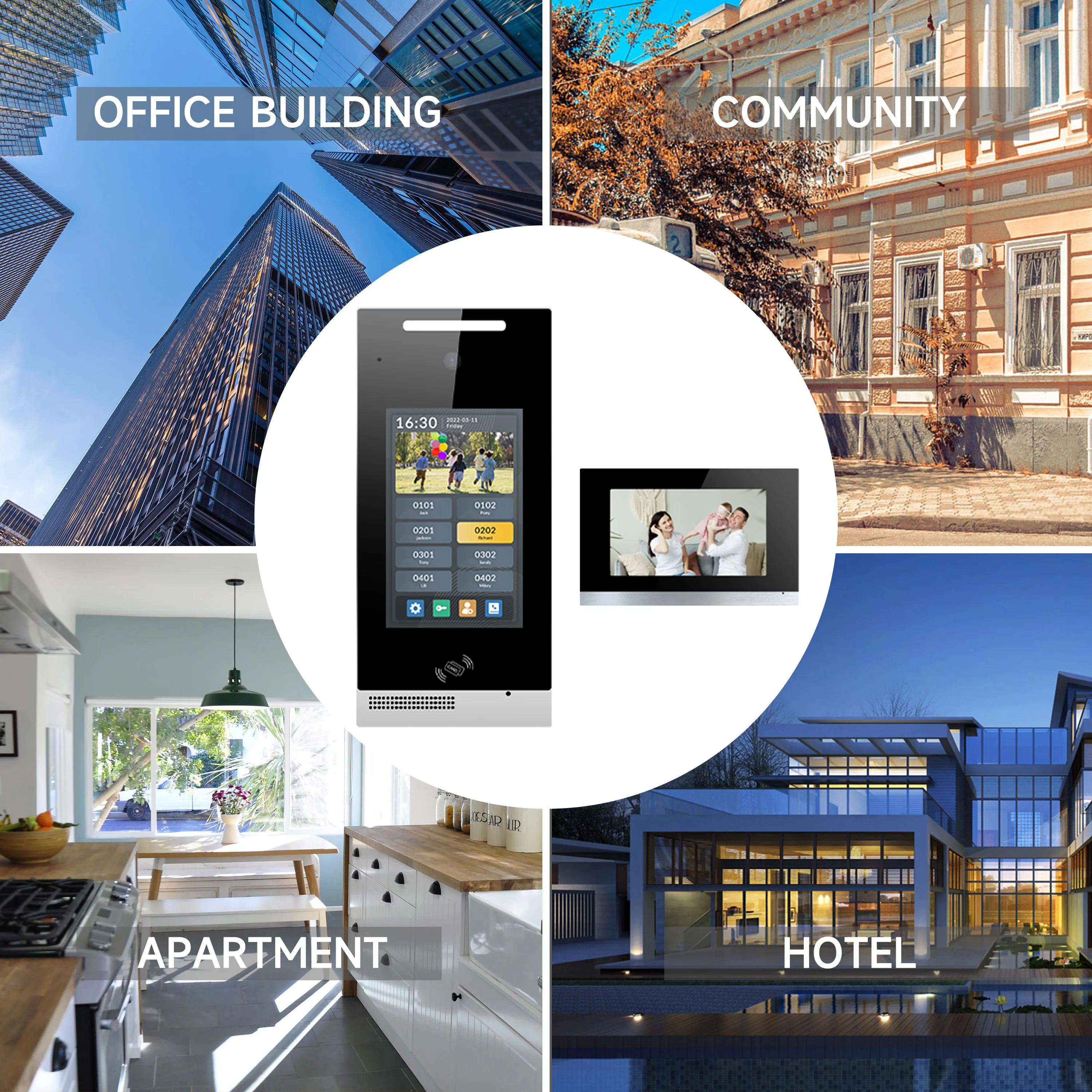 Videocitofono con telecamera citofonica IP di sicurezza per edifici di appartamenti con campanello dell'app Tuya