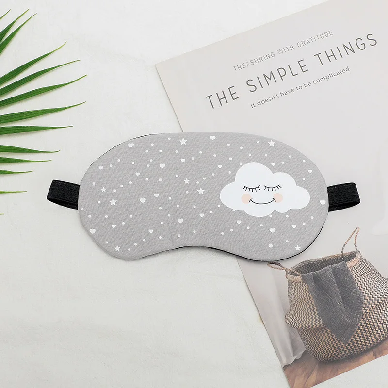 Cotton Sleep Mask Silk Eye Mask Soft Blackout Blindfold With Adjustable Strap Sleeping Eye Cover Mask For Travel