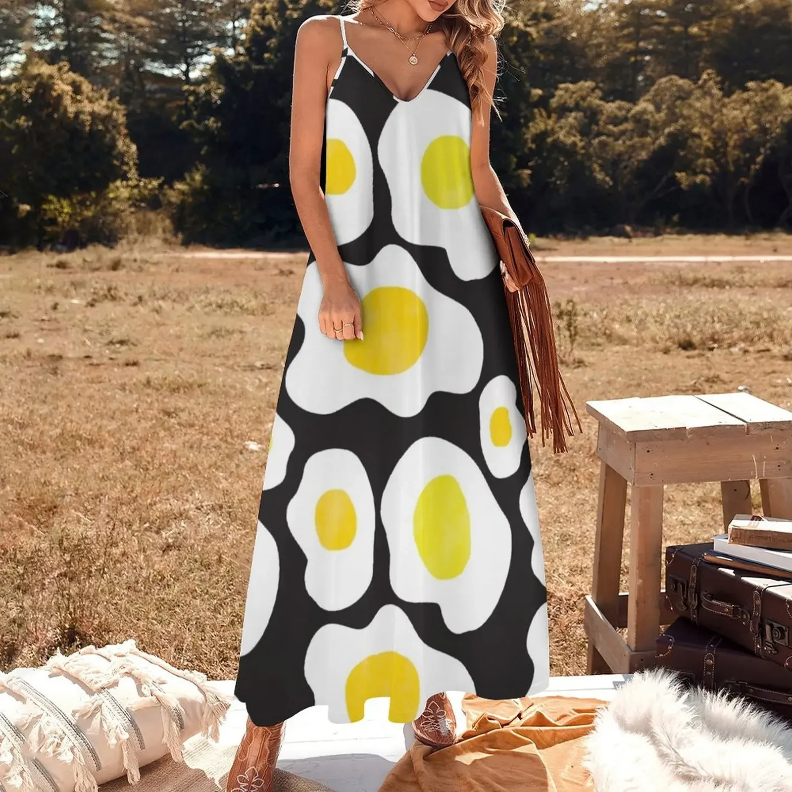 Fried Eggs world record egg Sleeveless Dress dress women summer 2024 Elegant gowns Dress