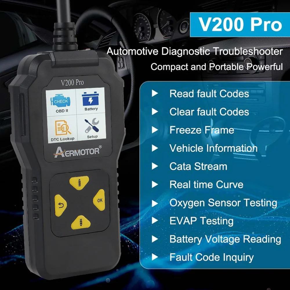 

OBD2 Scanner Diagnostic Tool, Professional Car Code Reader for All Vehicles, Supports Engine ABS SRS Transmission Scan