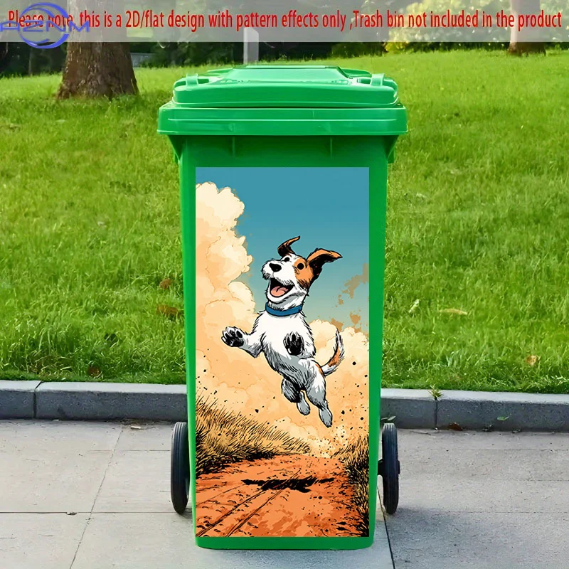 2D Flat Printing 1pc 2D Pattern Printed Kitchen Trash Can Sticker xcm 