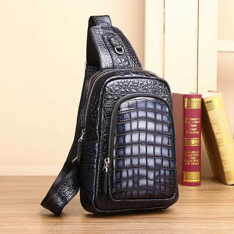 2026 New Vintage Genuine Leather Men Waist Packs Male Casual Chest Pack High Quality Boy Brand Design Chest Shoulder Package