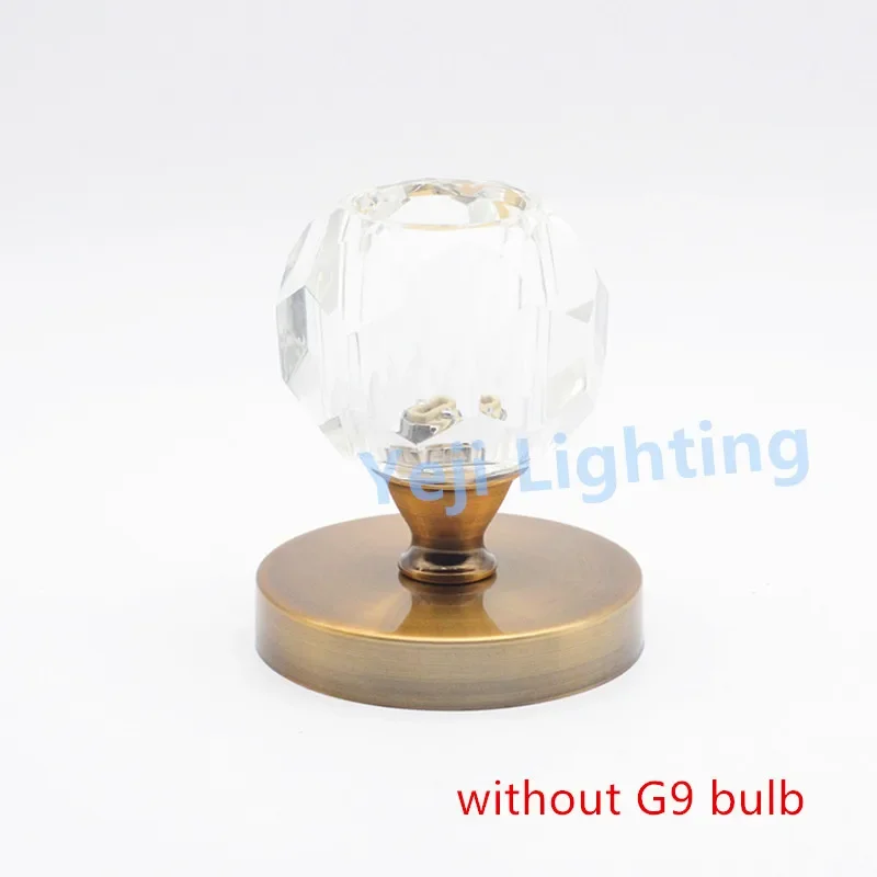 G9 lamp base Iron ceiling rose canopy with crystal base Modern wall lamp downlight aisle light ceiling lamp lighting accessories