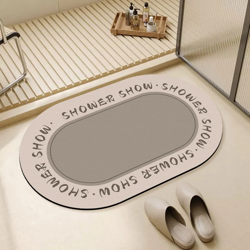 Toilet floor mat Bathroom non-slip absorbent toilet door toilet diatom mud quick drying mat carpet