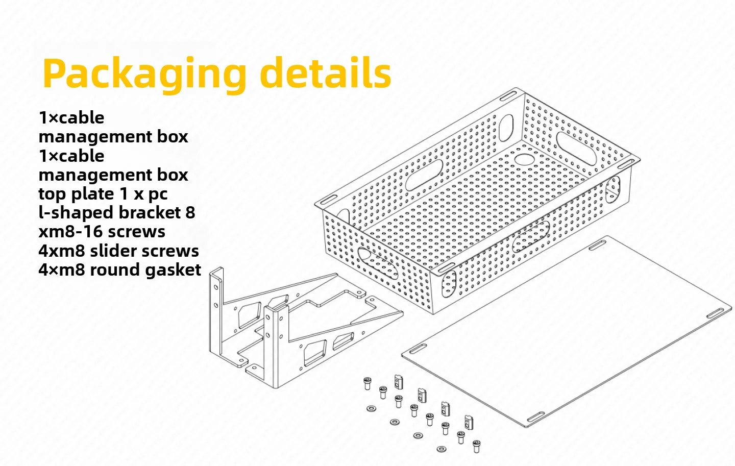 282 racing emulator PC cable box bottom bracket SPCC cold rolled steel spraying process bracket accessories