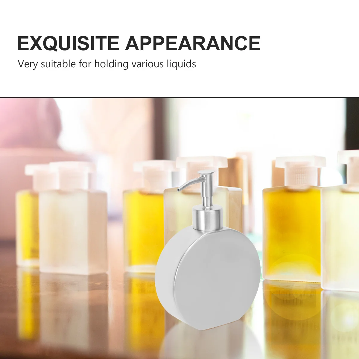 

1Pcs Stainless Steel Lotion Pump Bottle Separated Empty Container for Massage Lotion Bronzers Self Pump Bottles