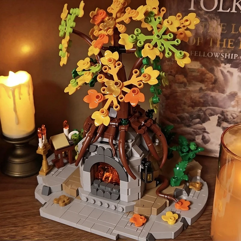 Mymocs Ideas King of Ring Scene Rivendell Elven Realm Lothlórien Medieval Castle Architecture Sets Building Blocks Toys Gift