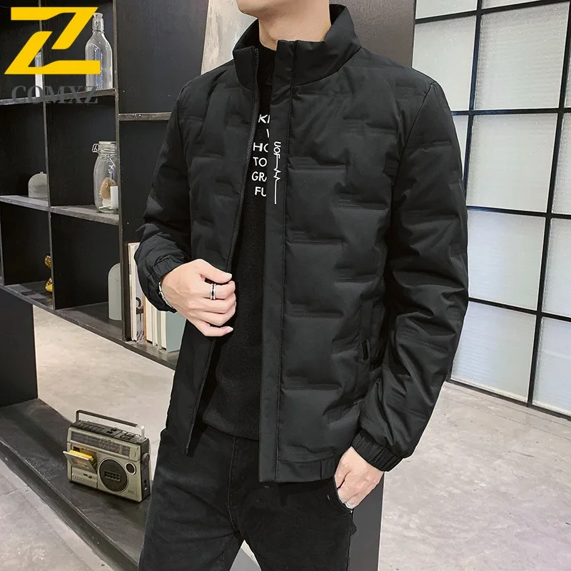 

COMXZ Мужские белые утиные пуховики 2025 новый стиль пуховая хлопковая одежда от модного бренда осенне-зимнего легкого и тонкого стиля