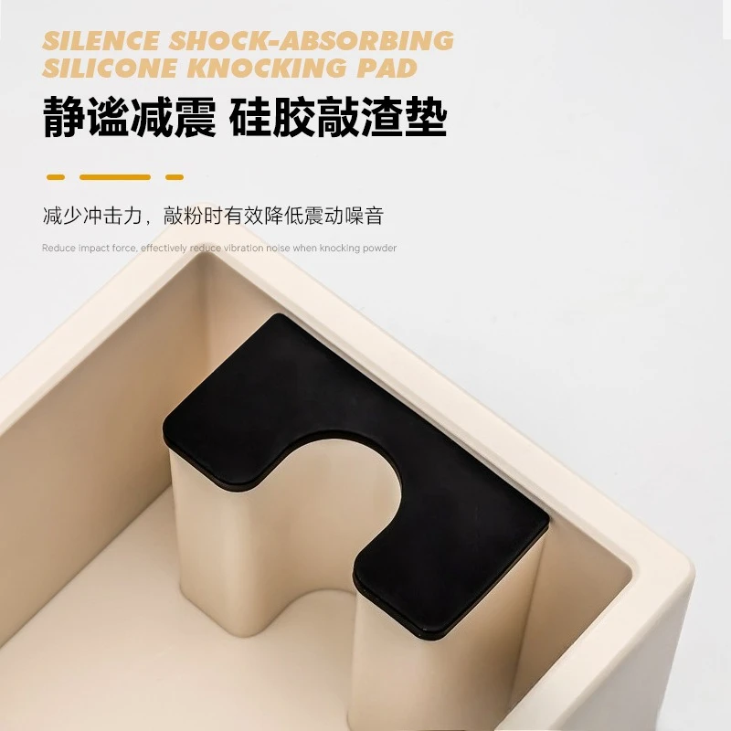 Thick ABS Coffee Knock Box, Barista Waste Container for Espresso Pucks, Home Countertop