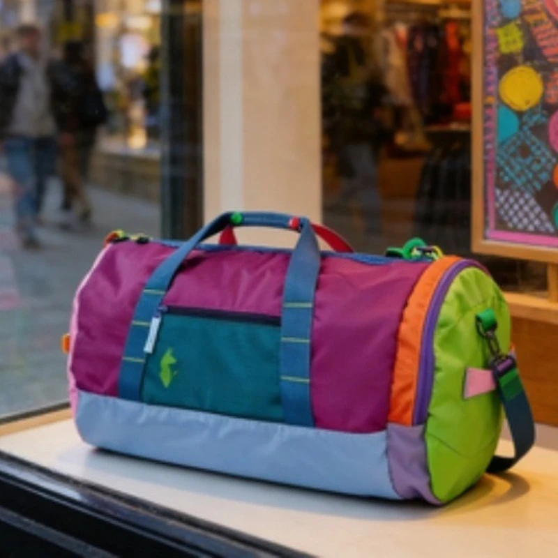 Leisure and Fashion High Version 2026 Color blocked Nylon Tote Bag for Men and Women, Yoga Bag, Outdoor Sports Crossbody Bag