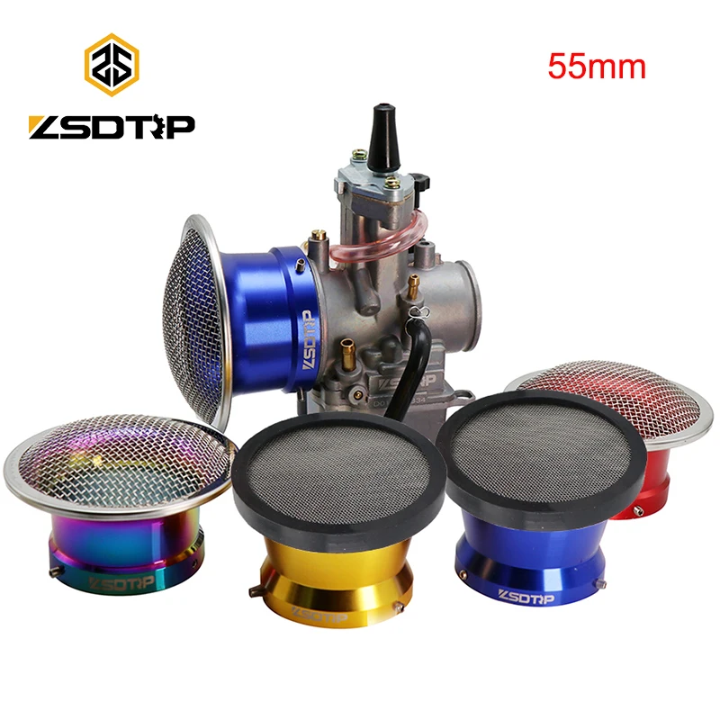 ZSDTRP- 50/55mm Intake Wind Horn Cupwith Screen Mesh For Modified PE28 30mm PWK 21 24 26 28 30mm Motorcycle Carburetor