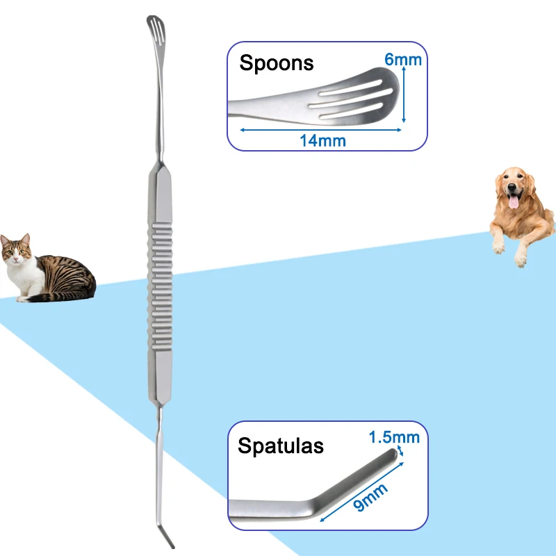 

Ophthalmic Microsurgery Double Ended Spatula Spoon for Corneal Button Transfer Ophthalmic Surgical Insturment